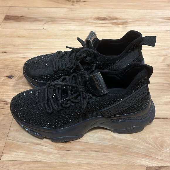 Steve Madden Maxima Black Rhinestones - Picture 7 of 11